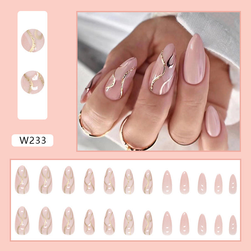 24 Piece Set Of Women's Casual Armor Nail Sticker