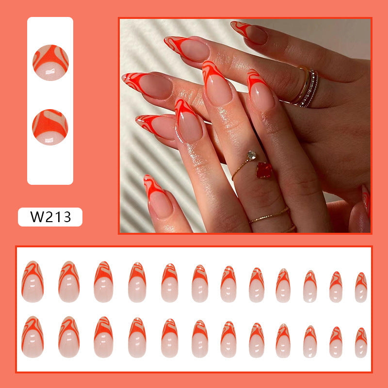 24 Piece Set Of Women's Casual Armor Nail Sticker