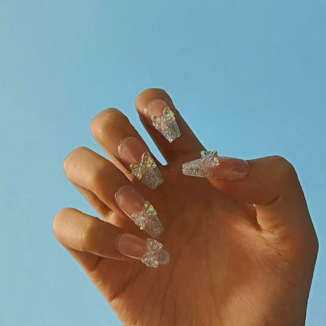 Women's Fashion Bowknot Simple Handmade Manicure Nail Sticker