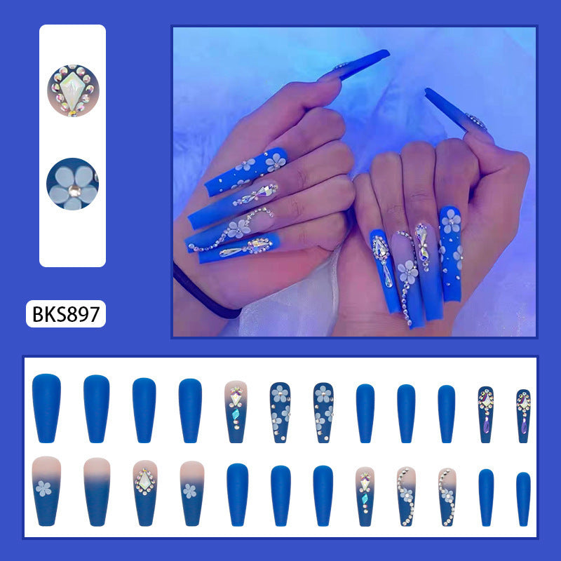 Manicure Blue Diamond Nail Patch