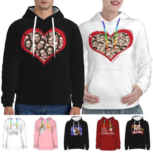 Custom Matching Hoodies for Couples Design Your Own Personalized Sweatshirt with Pictures for Men Women Gift