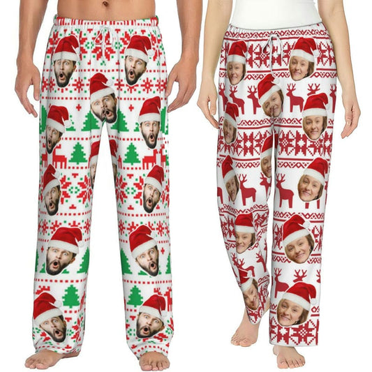 Custom Pajamas Pants for Couples Personalized Pj Bottoms with Photo Customized for Women Men Christmas Valentine's Day Gifts