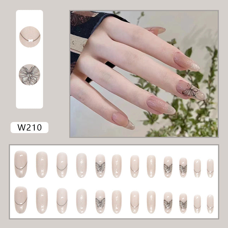 24 Piece Set Of Women's Casual Armor Nail Sticker