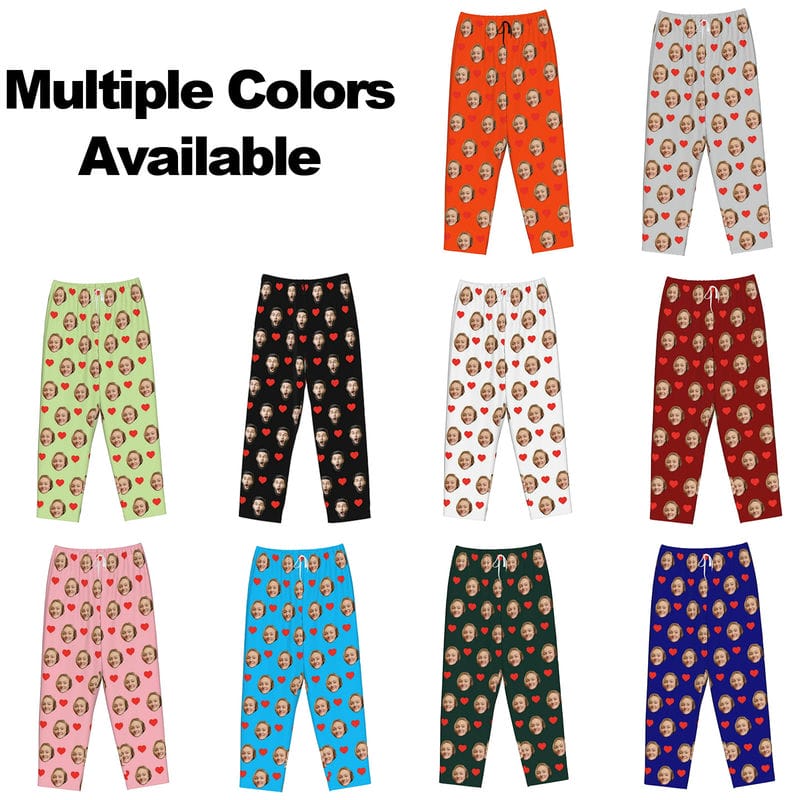 Custom Pajamas Pants for Couples Personalized Pj Bottoms with Photo Customized for Women Men Christmas Valentine's Day Gifts