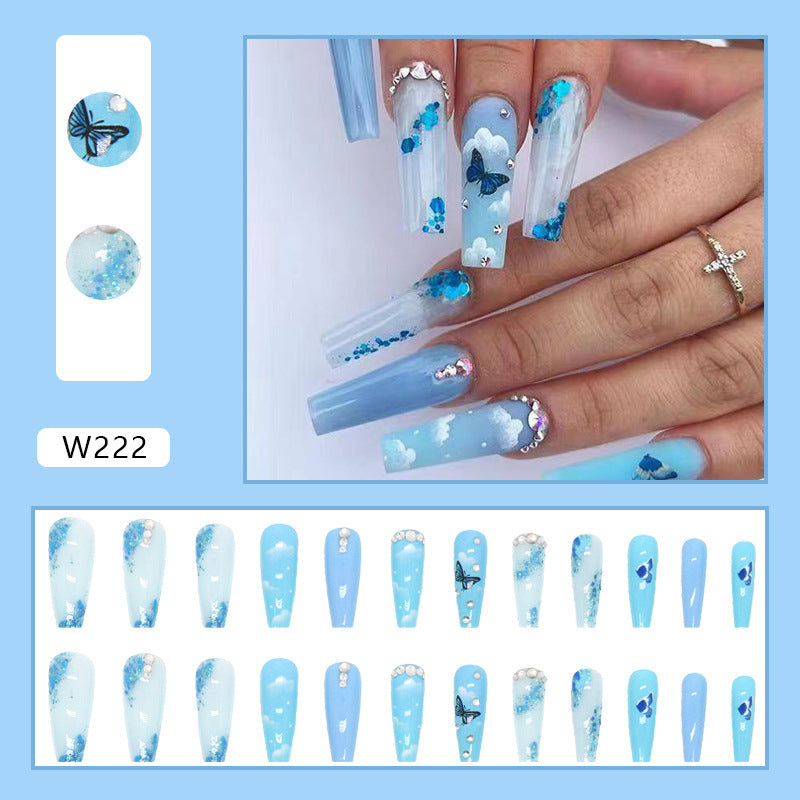 24 Piece Set Of Women's Casual Armor Nail Sticker