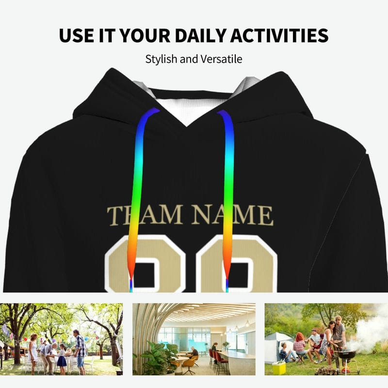 Custom Matching Hoodies for Couples Design Your Own Personalized Football Sweatshirt with Team Name Number for Men Women Gift