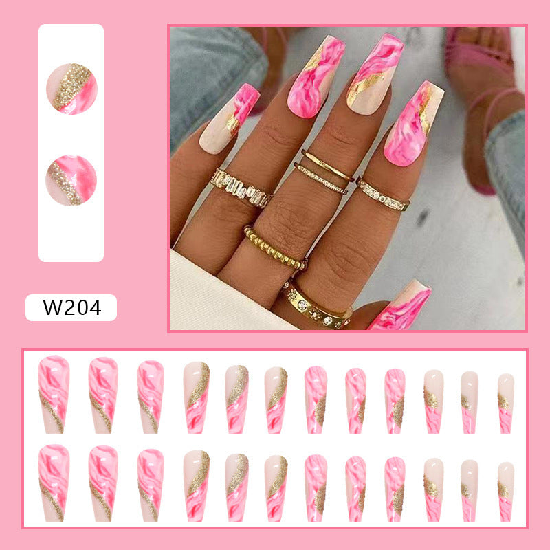 24 Piece Set Of Women's Casual Armor Nail Sticker