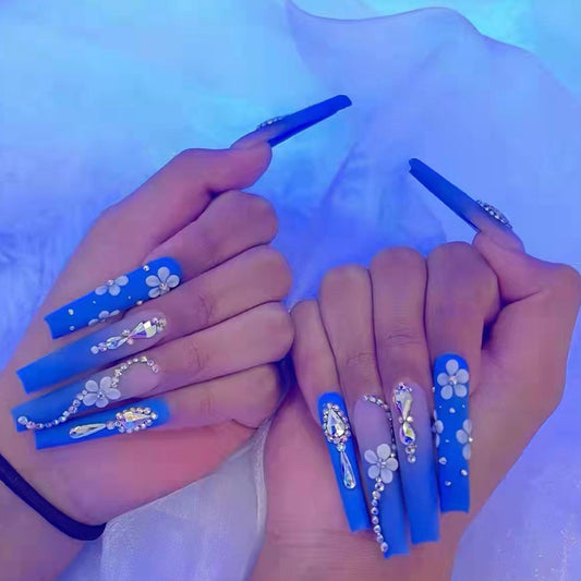 Manicure Blue Diamond Nail Patch