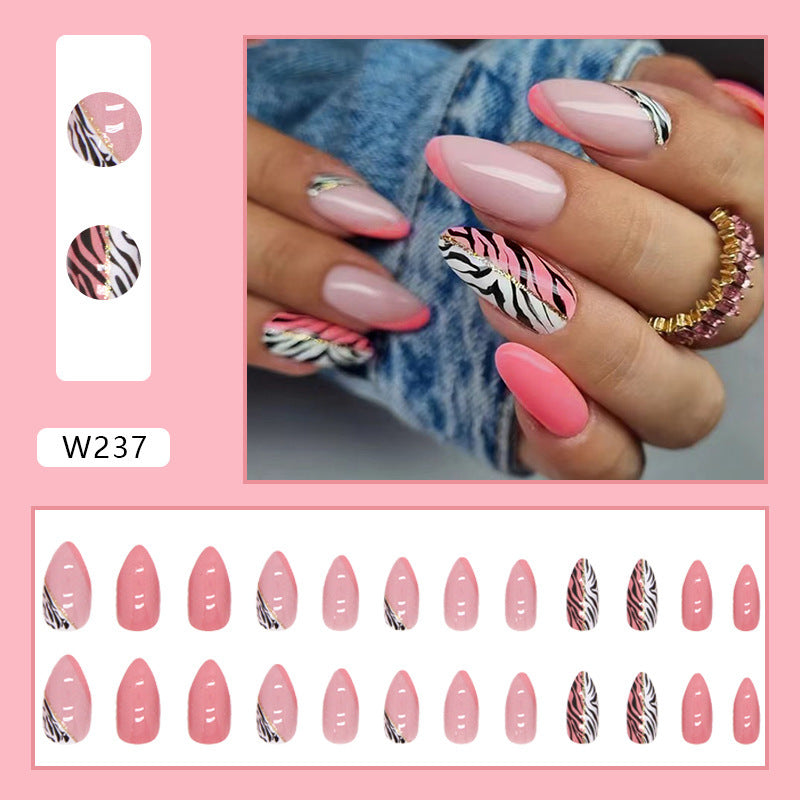 24 Piece Set Of Women's Casual Armor Nail Sticker