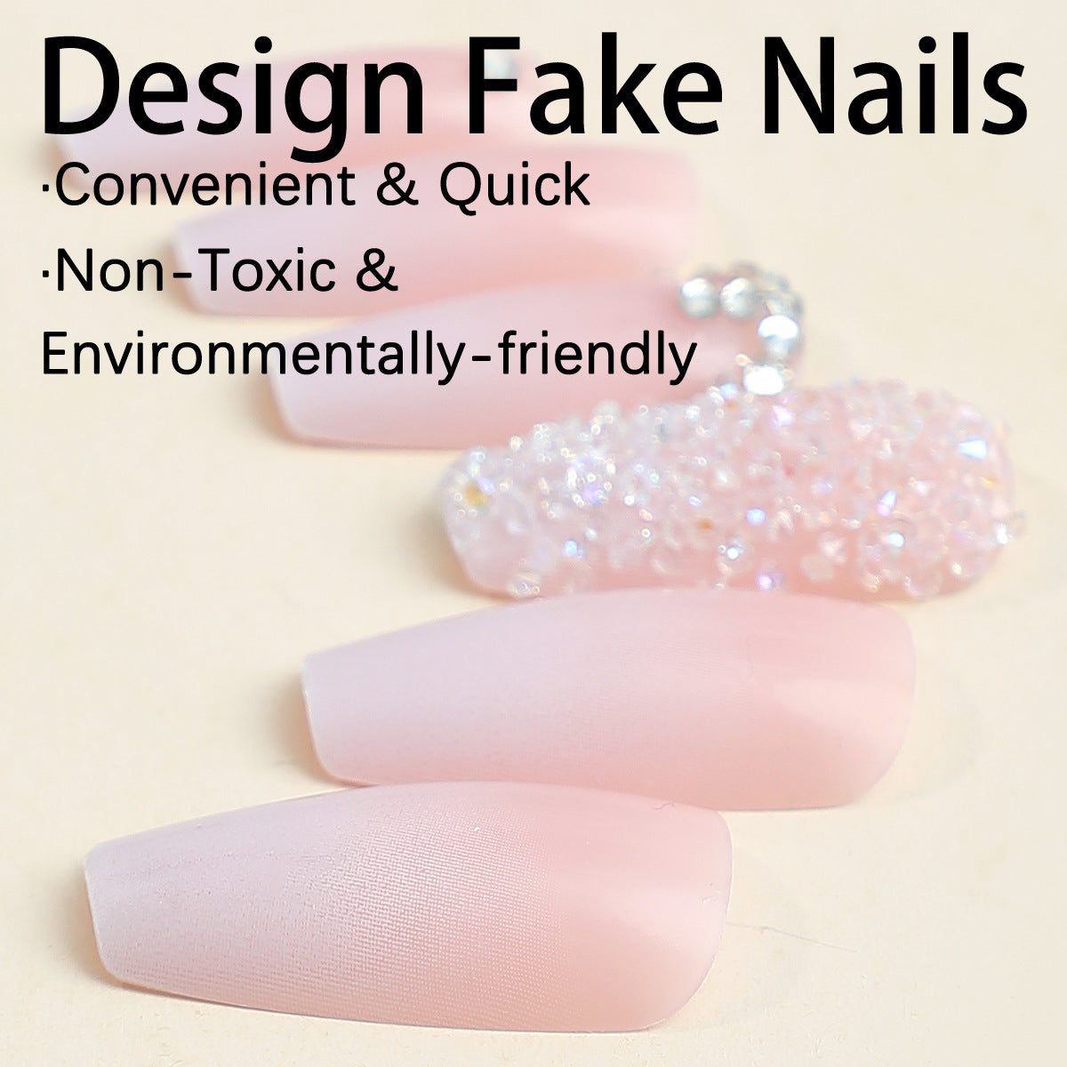 Wear Nail Beauty Gradient Rhinestone French European And American Nail Patch