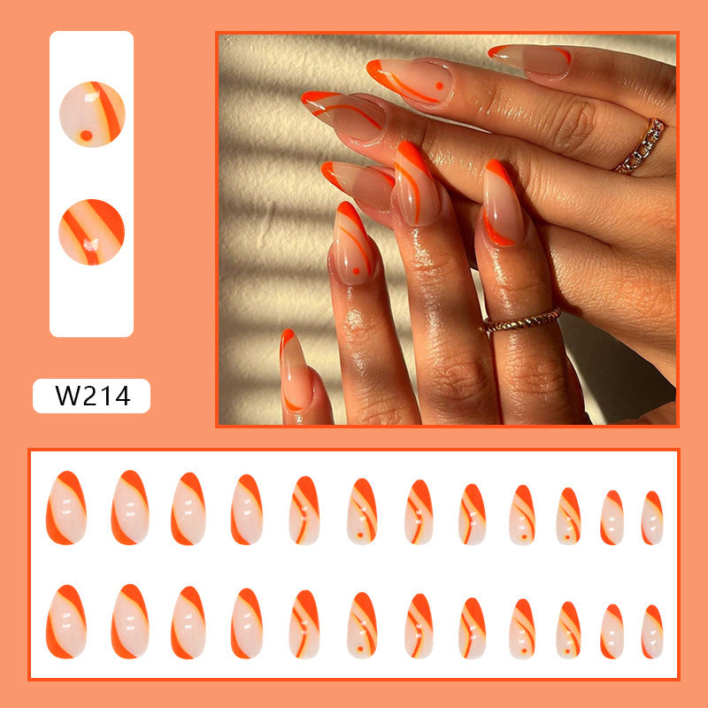 24 Piece Set Of Women's Casual Armor Nail Sticker