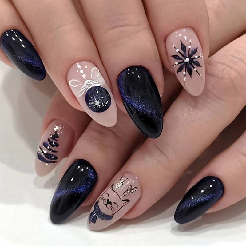 European And American Simple Blue Black Night Sky Nail Sticker