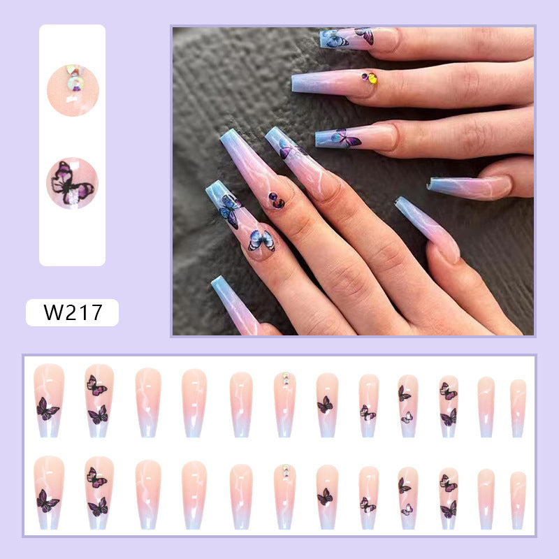 24 Piece Set Of Women's Casual Armor Nail Sticker