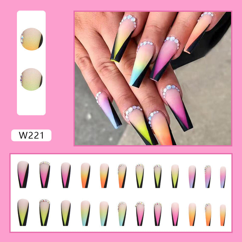 24 Piece Set Of Women's Casual Armor Nail Sticker