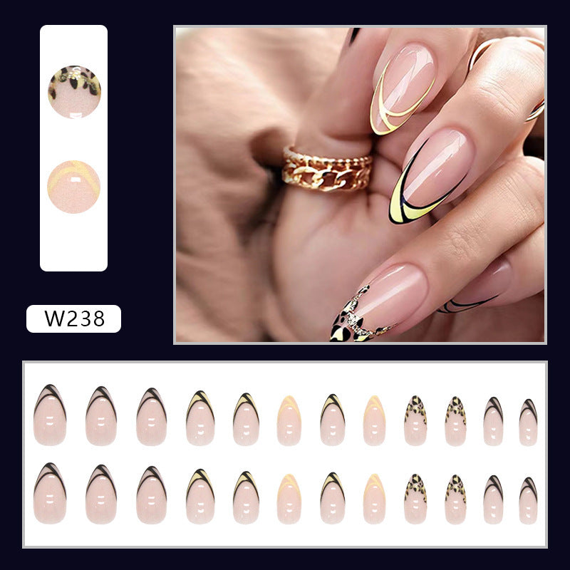 24 Piece Set Of Women's Casual Armor Nail Sticker